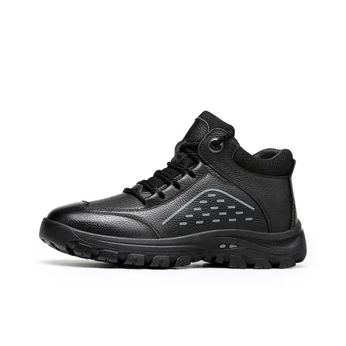 YEDANI Warm Slip-Resistant Ankle-Length Snow Boots Men's Black