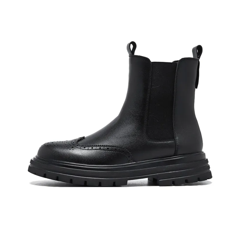 Cachiotti KAQIAODI Knee High Chelsea Boots Men's Black-0