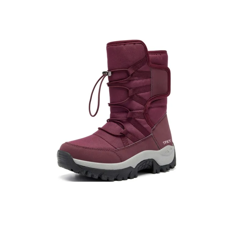 TFKY Warm Slip-Resistant Knee-High Snow Boots Men's-9