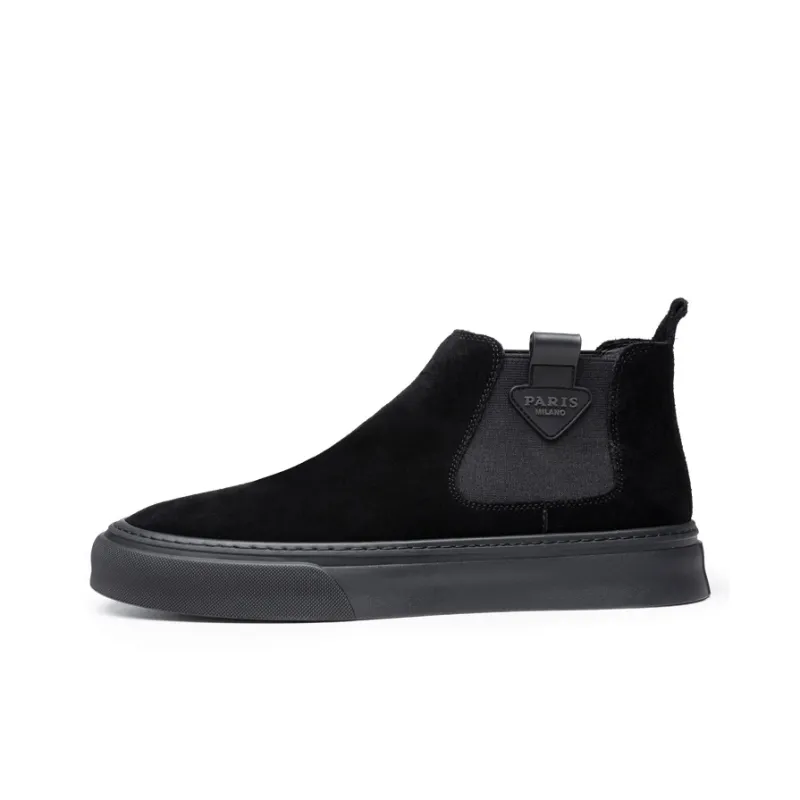 YEDANI Short Chelsea Boots Men's Black-0