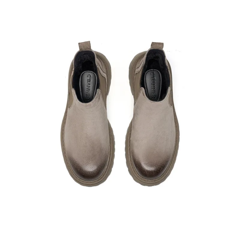 C°BANNER Short Chelsea Boots Men's Khaki-3