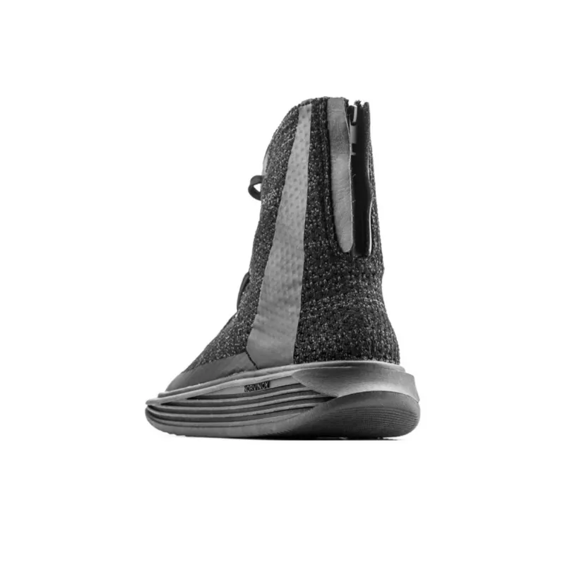 NORVINCY Short Mid Calf Martin Boot Unisex Black Gray Color-5
