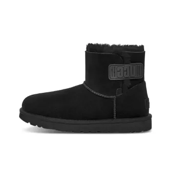 UGG Mini Bailey Logo Strap Boot 'Black' Women's