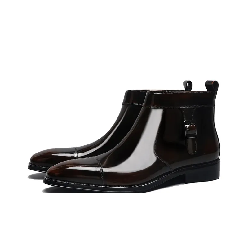 Bansley Chelsea Boots Men Gold Polished-7