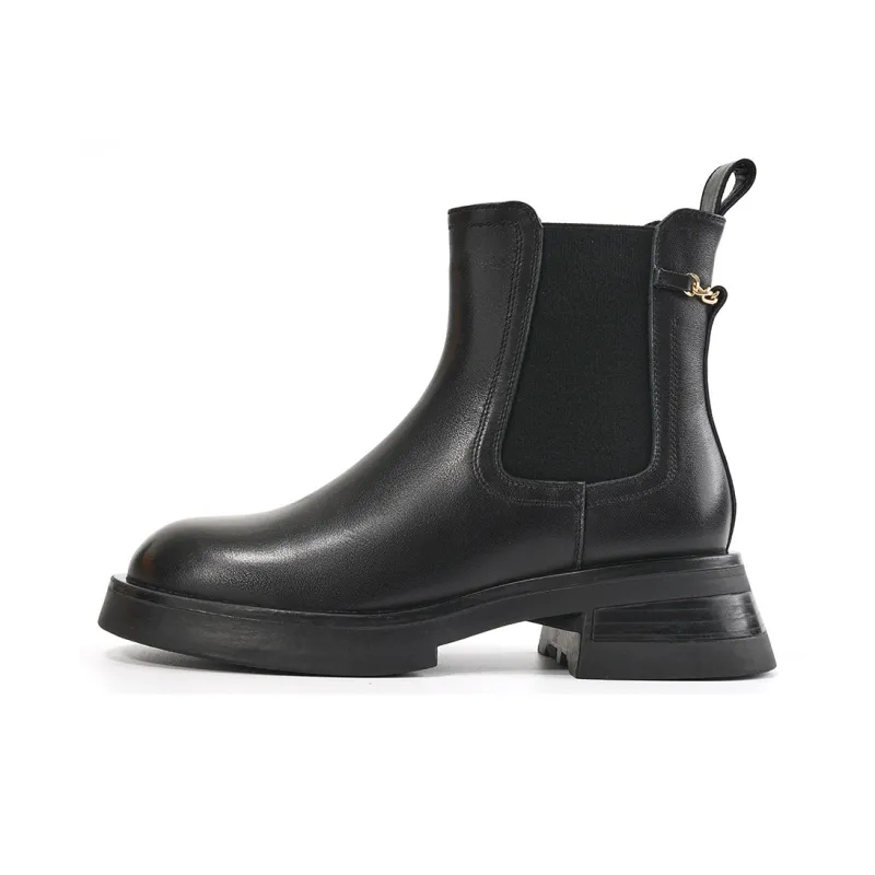 EBLAN Ankle Length Chelsea Boots Women's Black-0