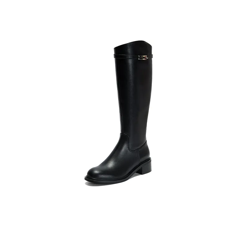 PT'SON Knee high Boots Women's Black-1