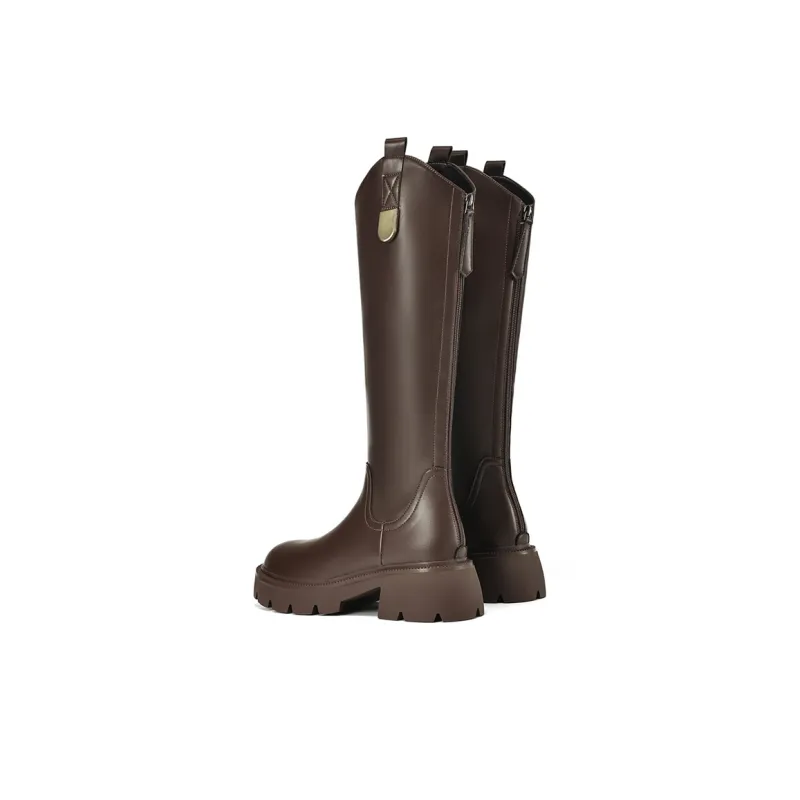 DAPHNE Knee high Boots Women's Black Brown-6