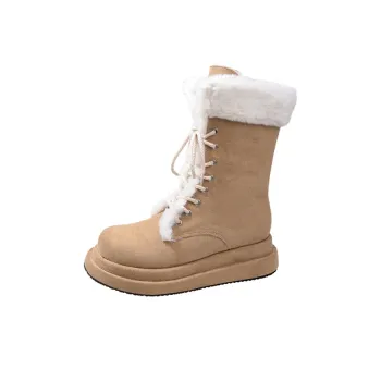 MXGM Short Mid-Calf Snow Boots Women's Khaki