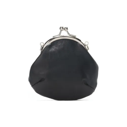 Yohji Yamamoto Semi-Gloss Leather Clutch Unisex Black