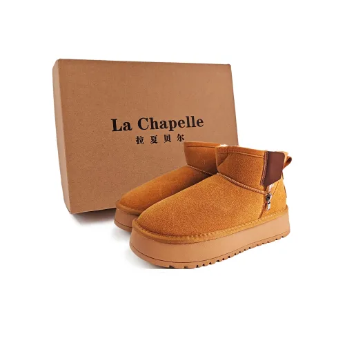 La Chapelle Platform Fashion Casual Insulated Shoe Warm And Wear-Resistant Snow Boots Women's Camel