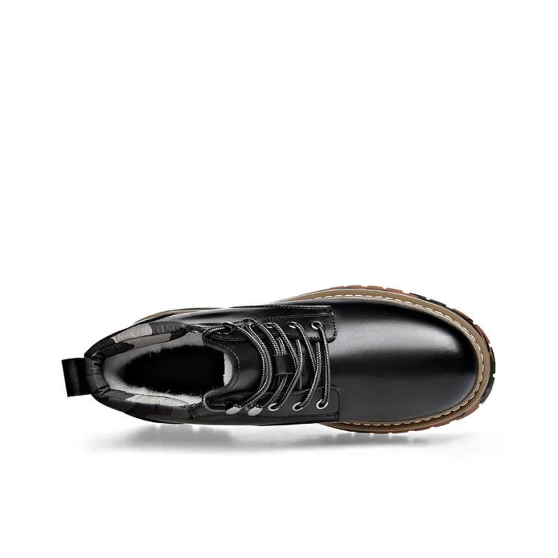 YEDANI Ankle Boots Men Black, Yellow-3