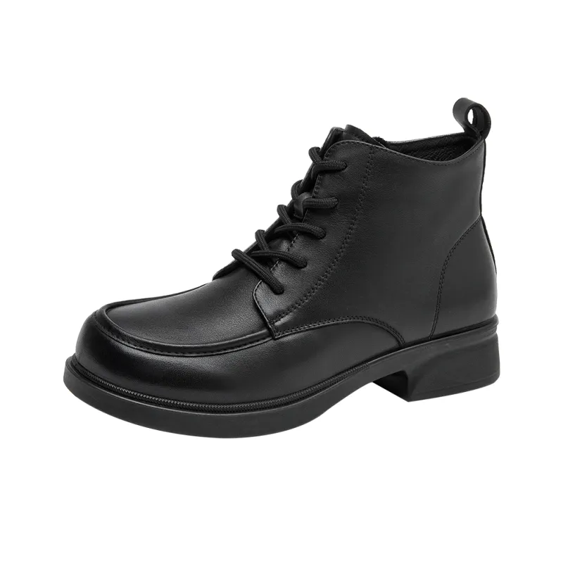 AOKANG Short Martin Boot 3.5cm Women's Black-0