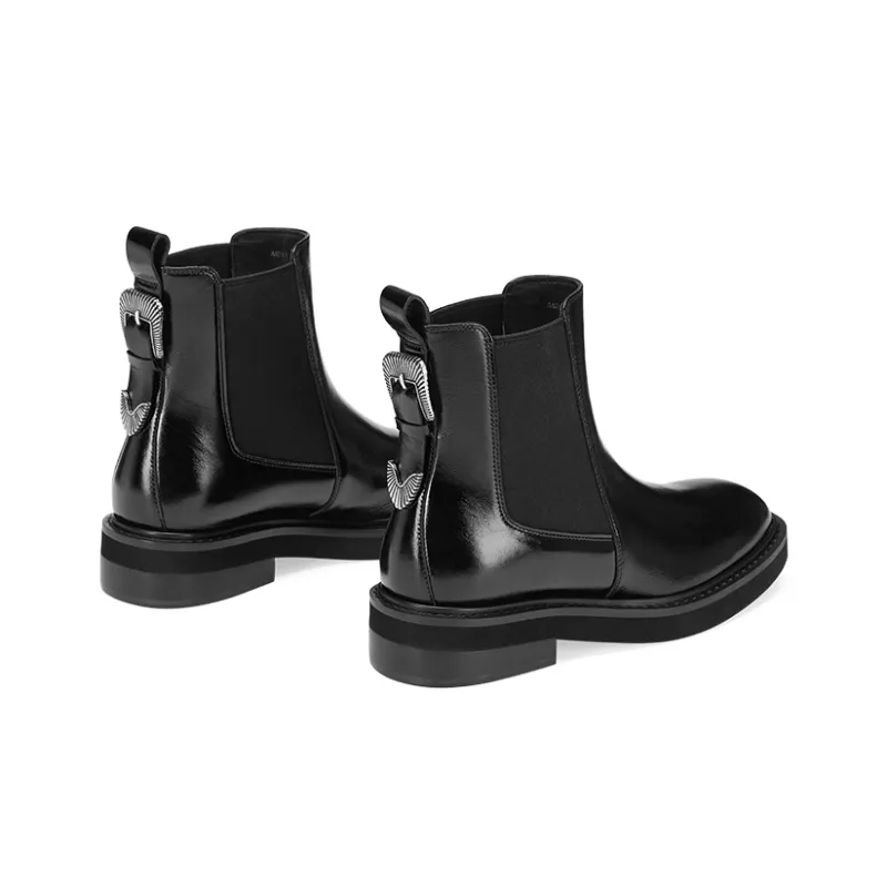 73Hours Short Chelsea Boots 2cm Women's Black-3