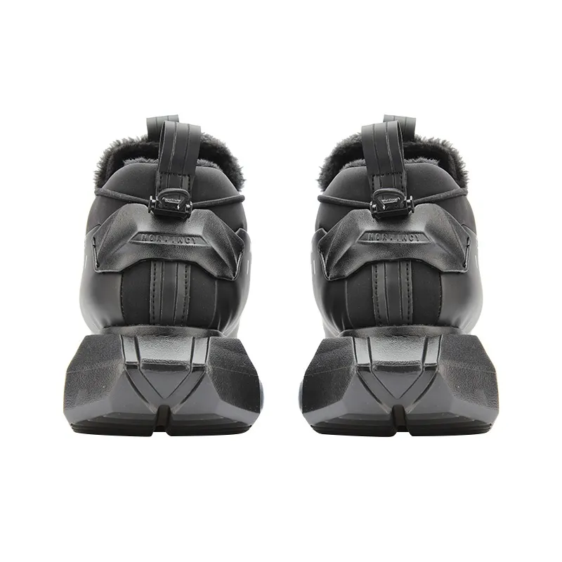 NORVINCY Height Increasing Slip Resistant Ankle Length Snow Boots Unisex Black-3