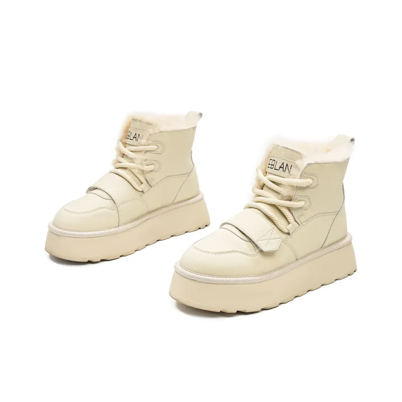 EBLAN Crew Snow Boots Women's Beige-2