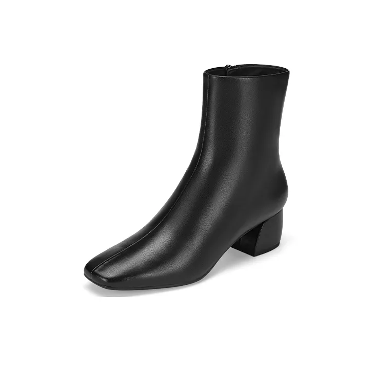 73Hours Cream Narrative Ankle Boots 5cm Women's-17