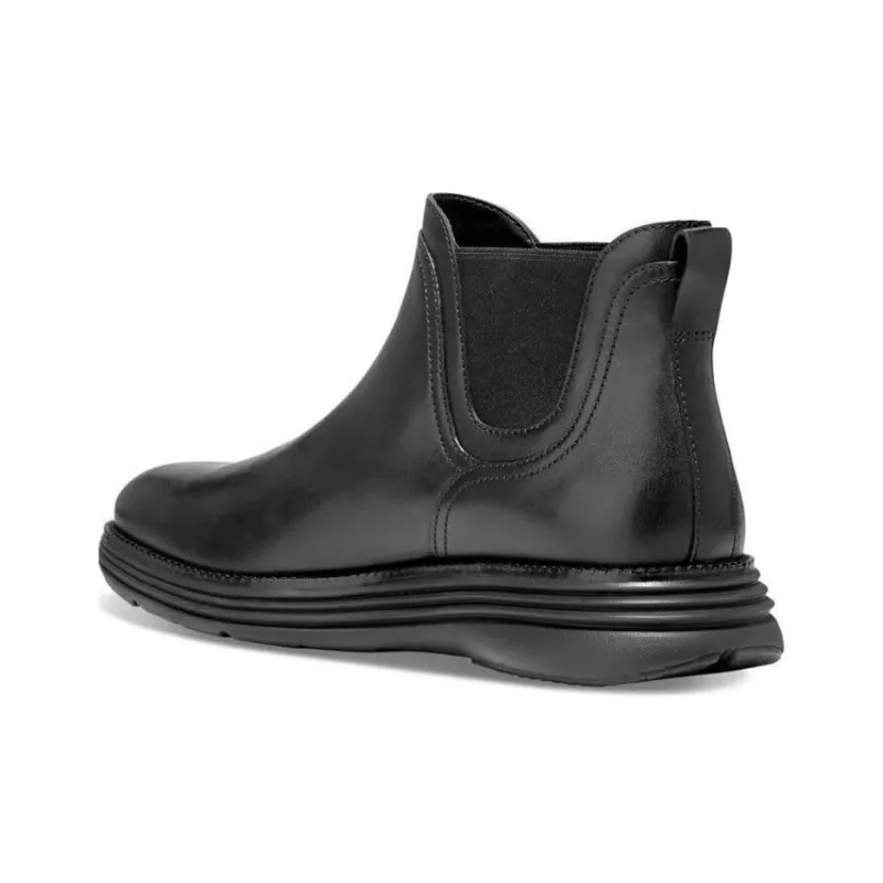 COLE HAAN Short Chelsea Boots Men's Black-3