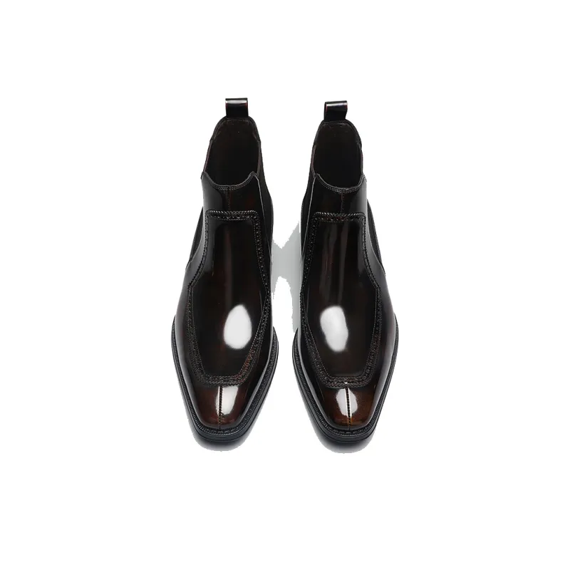Bansley Chelsea Boots Men Gold Polished-7