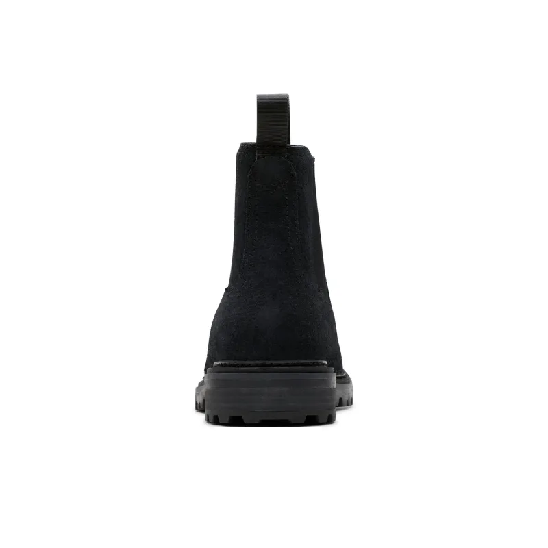 Clarks Short Chelsea Boots Men's Black-3