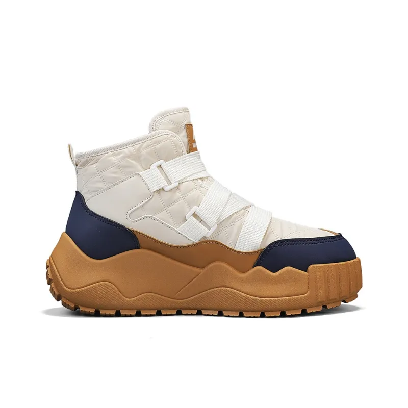 Warrior Thermal Abrasion Resistant Slip Resistant Short Snow Boots Men's Beige Dark Blue Khaki-2