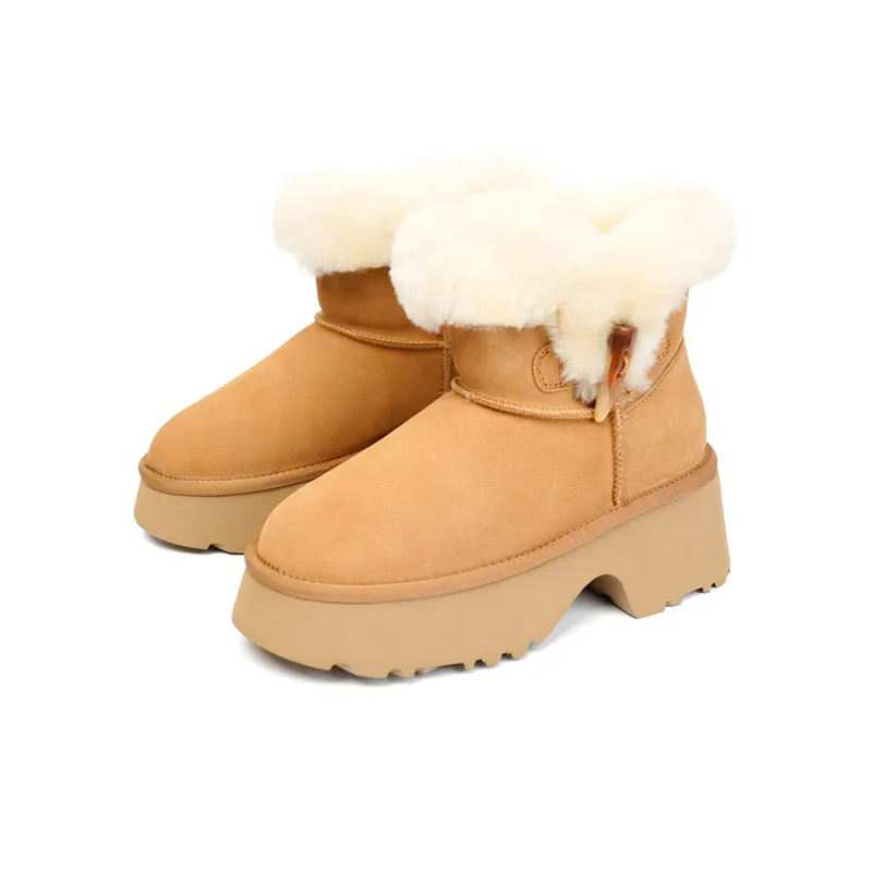 ABIDJAN Warm Winter Series Height Increasing Crew Snow Boots Women's-2