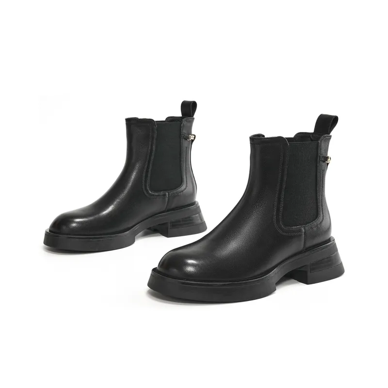 EBLAN Ankle Length Chelsea Boots Women's Black-2