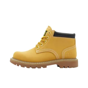 CAT Abrasion Resistant Height Increasing Short Outdoor Boots Women's Yellow