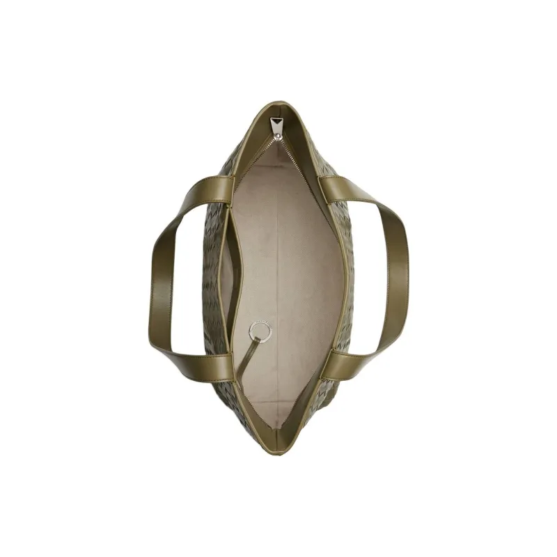 Bottega Veneta Intrecciato Leather Tote Bag, Shopping Bag, Shoulder Bag, Handbag Trumpets Unisex Olive Green-2
