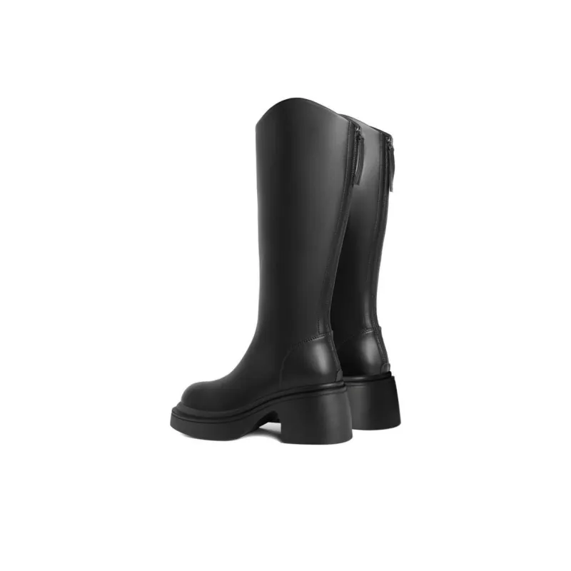 BELLE Knee-high Boots 6.5cm Women's Black-10