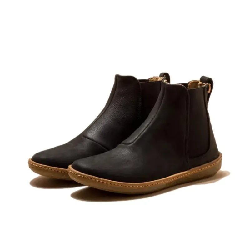 El Naturalista Short Chelsea Boots Women's Black-1