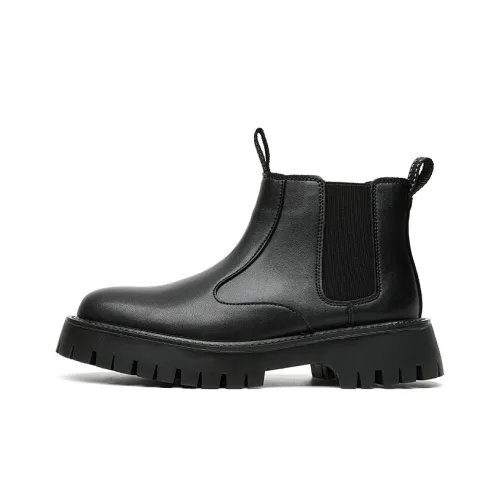 PLO CART Short Chelsea Boots Men's Black