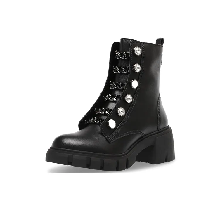 STEVE MADDEN Martin Boots Women's Black-2