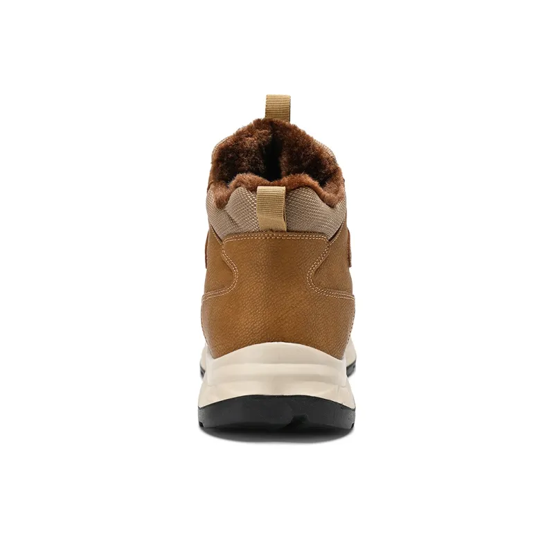 Warrior Warm And Wear Resistant Short Snow Boots Men's Earth Yellow-3