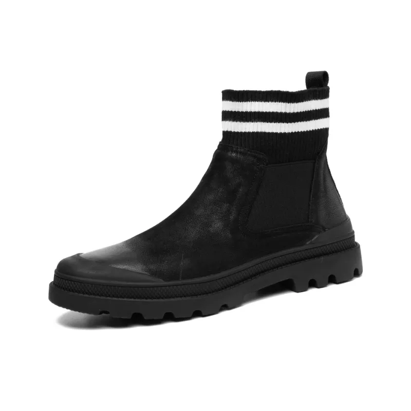 YEDANI Short Chelsea Boots Men's Black-1