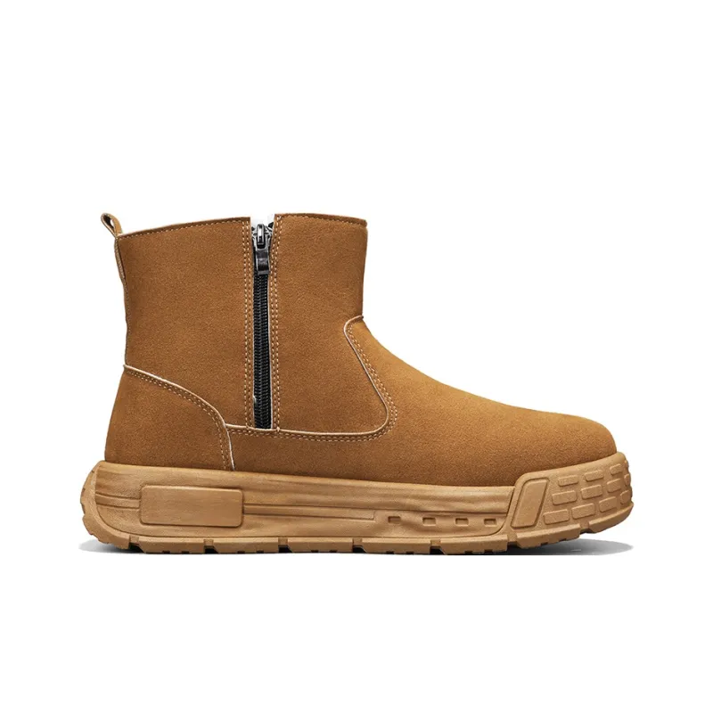 Binary Thermal Waterproof Abrasion Resistant Short Snow Boots Men's Earth Yellow-1