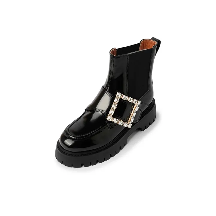 XIAOAJUE Short Chelsea Boots 4.5cm Women's-12