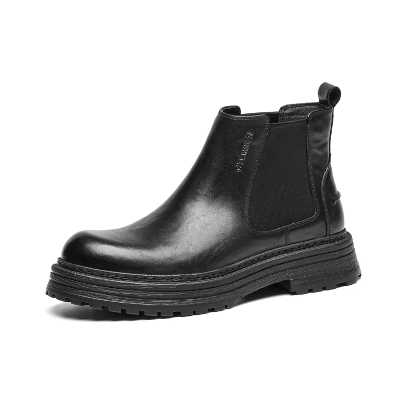 C°BANNER Short Chelsea Boots Men's Black-0