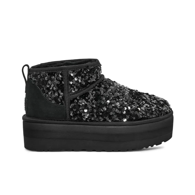 UGG Ultra Mini Chunky Sequin 'Black' Women's-1