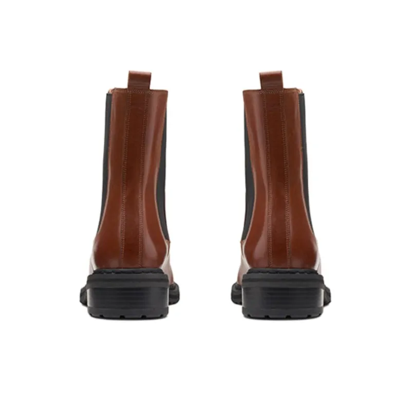 Clarks Short Chelsea Boots 4cm Women's Brown-3