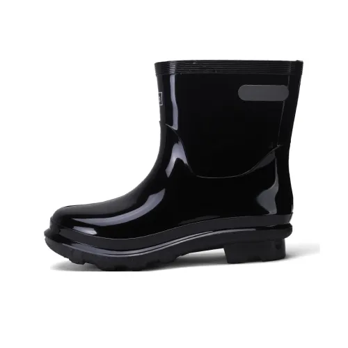 Warrior Water Resistant Slip Resistant Rain Boots Men's Black