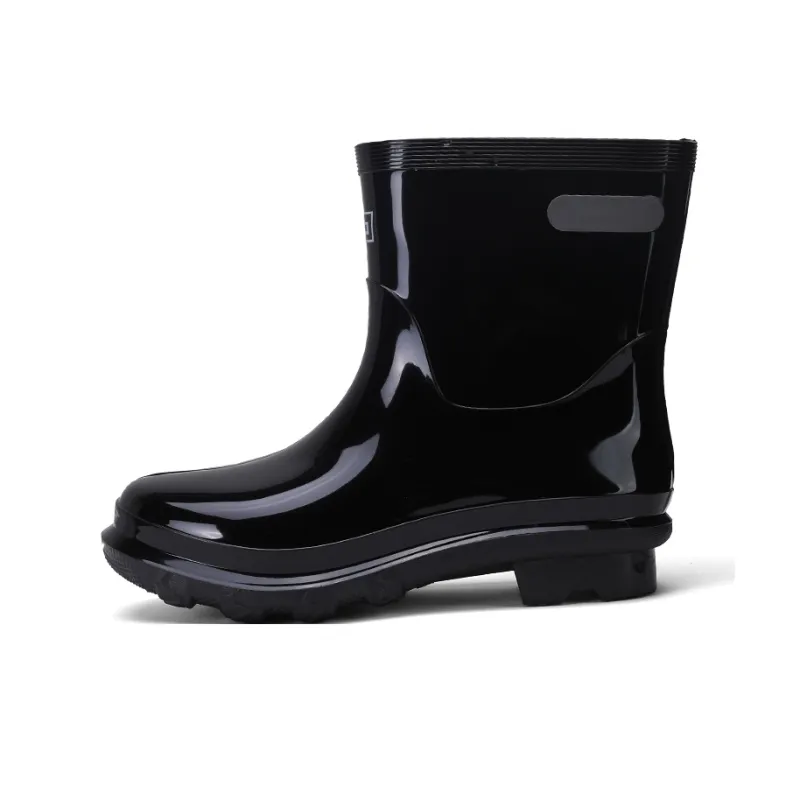 Warrior Water Resistant Slip Resistant Rain Boots Men's Black-0