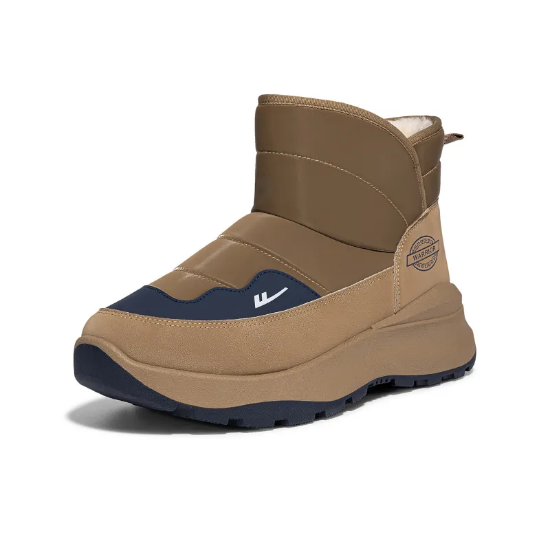 Warrior Warm Height Increasing Coverage Short Snow Boots Men's Brown-2