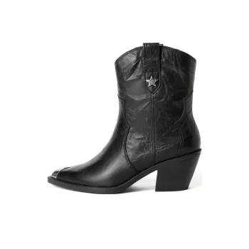 BELLE High Heel Ankle Boots 6cm Women's Black