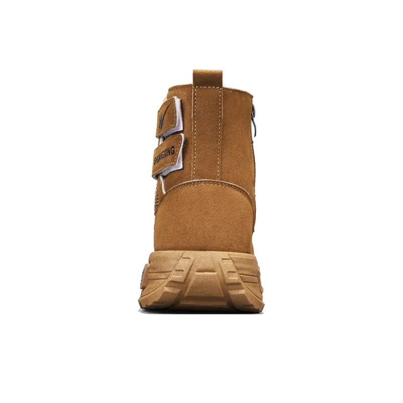 Binary Thermal Waterproof Abrasion Resistant Short Snow Boots Men's Earth Yellow-3