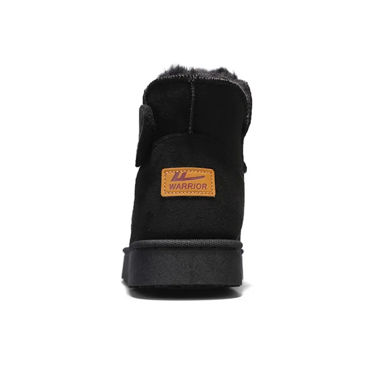 Warrior Warm Short Snow Boots Unisex Black-4