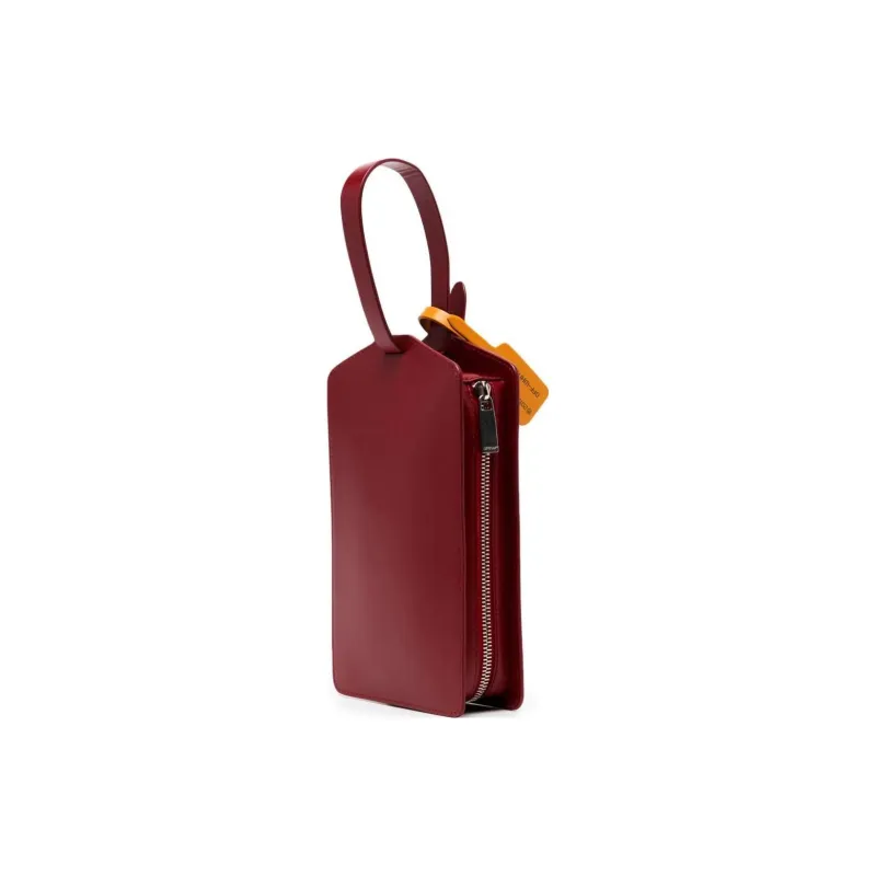 OFF-WHITE Leather Wallet Medium Size Women's Deep Red-1
