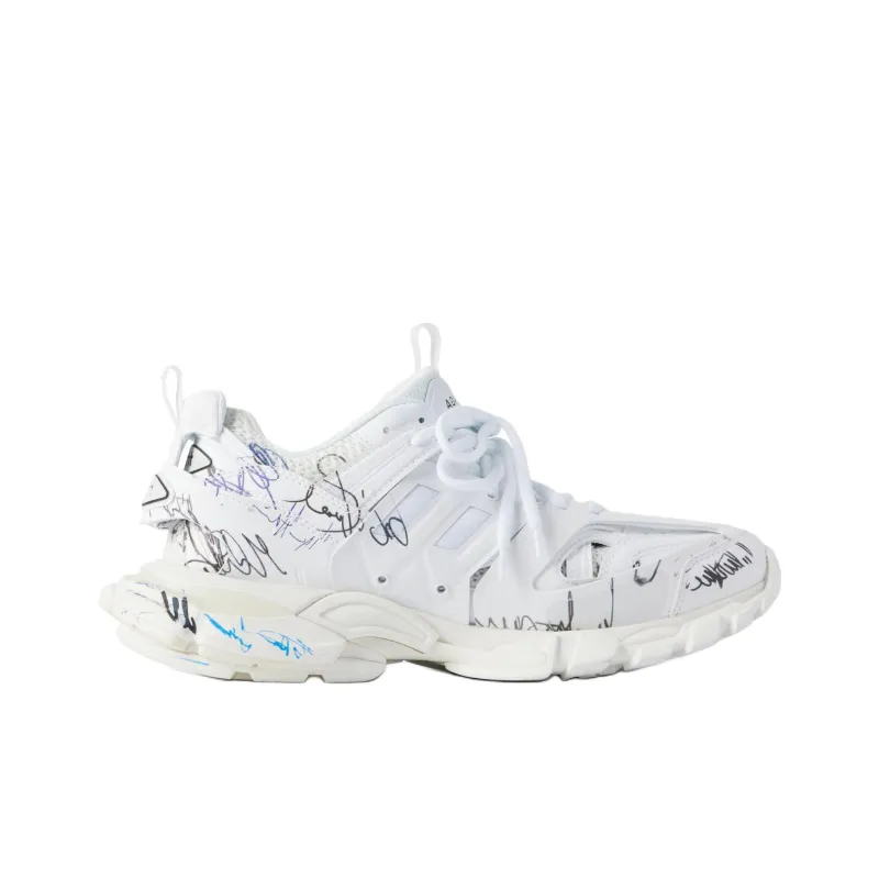 Balenciaga Track Low Top Casual Shoes Men's White-1