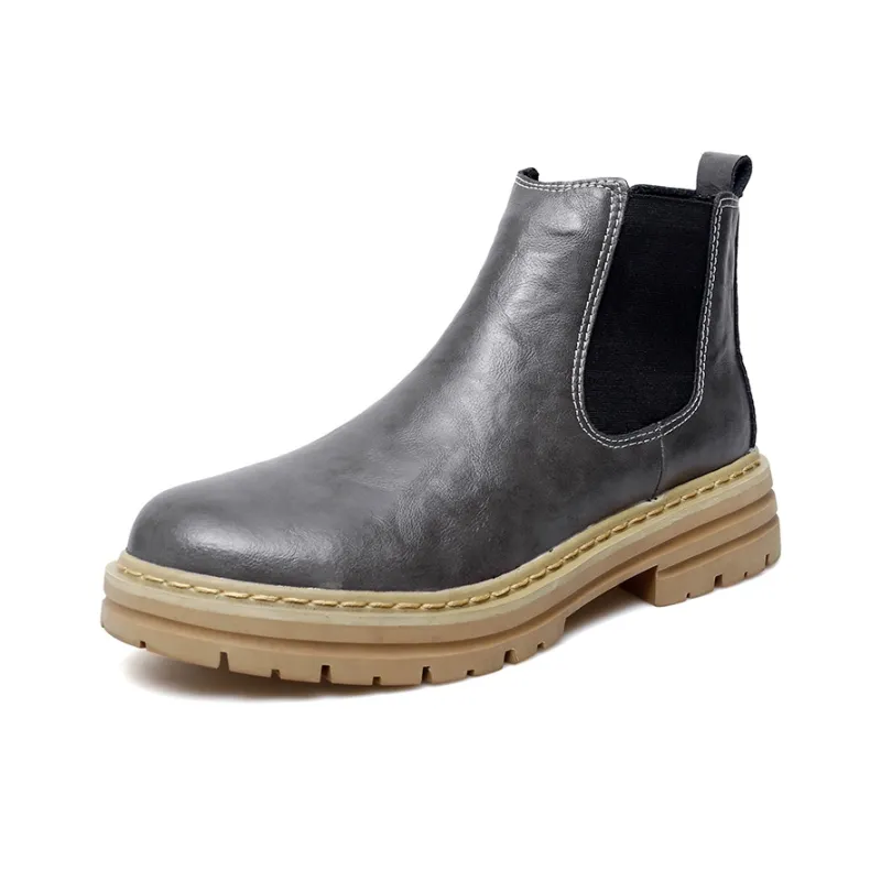 Bull charm Chelsea Boots Men Brown/Gray/Black/Brown With Cotton/Gray With Cotton/Black Padded-24