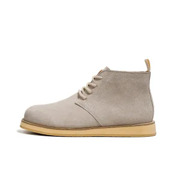 ZUWUDONG Ankle Boots Men Light Gray/Chocolate