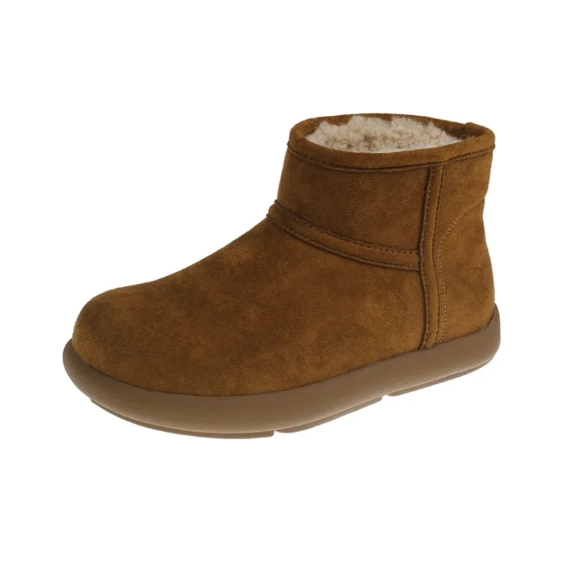 Nrillo Warm Wear-Resistant Height Increasing Slip-Resistant Short Snow Boots Women's-5